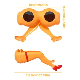 HAIKING Novelty Sunglasses, 1 PCS Funny Glasses for Party Supplies, Costume Accessories, Photo Props (Leg & Buttocks) Orange