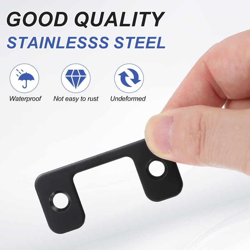PATIKIL 1" x 2.24" Deadbolt Strike Plate, 1 Set Adjustable