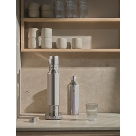 Stelton Brus Water Carbonator Bottle Steel – Stainless Steel Bottles for Water Carbonators – Water Bottle, 1.15 Litres, Stainless Steel
