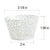 50pcs white Cupcake Wrappers Lace Cupcake Liners Laser Cut Cupcake