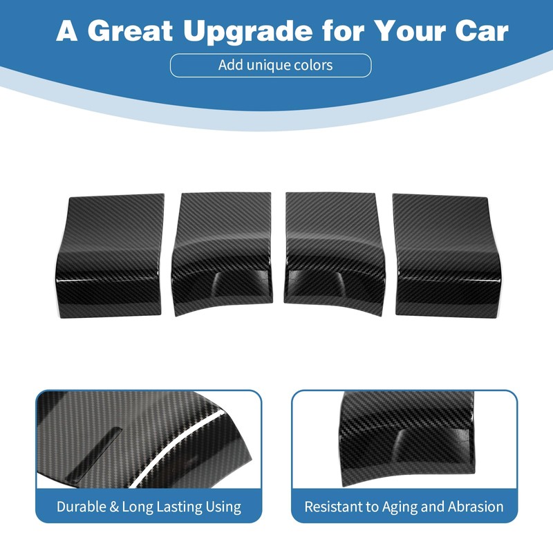 PDKLIN for F150 Inner Door Handle Panel Trim Cover Carbon