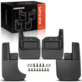 A-Premium Set of 4PCS Mud Flaps Splash Guards Mudguards Mudflaps with Hardware Kits Compatible with Jeep JT Series Gladiator 2020 2021 2022 2023 2024, Front and Rear (Driver and Passenger Side)