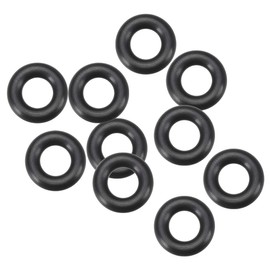 sourcing map Fluororubber O-Ring Washer Seal Black 6 mm x 13 mm x 3.5 mm Pack of 10