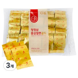 Cheongjeongsam Domestic Goryeo Red Ginseng Sliced ​​Value Pack, 400g, 3 packs / 청정삼 국산 고려 홍삼 절편 실속형, 400g, 3개