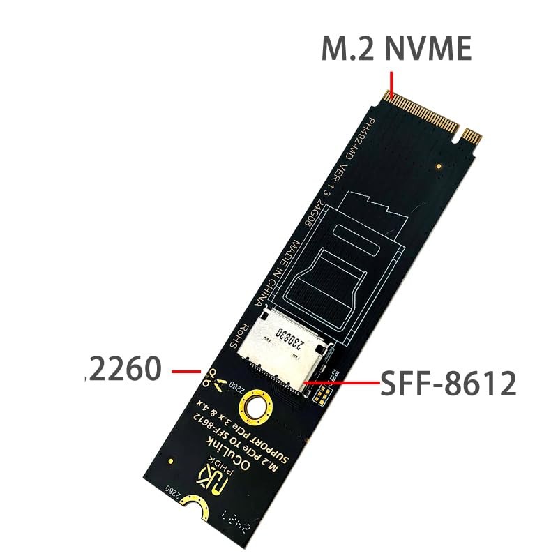 Sintech Oculink SFF-8611/8612 to M.2 NVMe M-Key Interface Adapter Card