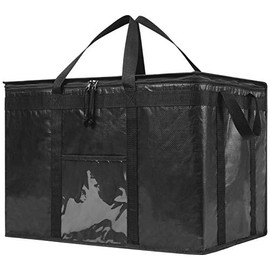 NZ Home XXXL Commercial Food Delivery Bag, Insulated Grocery Bag | Ideal for Professional Food & Groceries Delivery Restaurant, Catering, Buffet Server Transport | YKK Dual Zipper (XXXL 1 Pack)