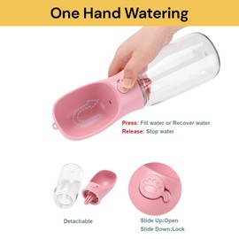 EZONEDEAL 350 ml Dog Water Bottle for Walking Hiking Camping Beach Outdoor Travel Lead Leash Accessory Puppy Dogs Pets Drink Alternative to Pet Collapsible Bowl Small (Blue)