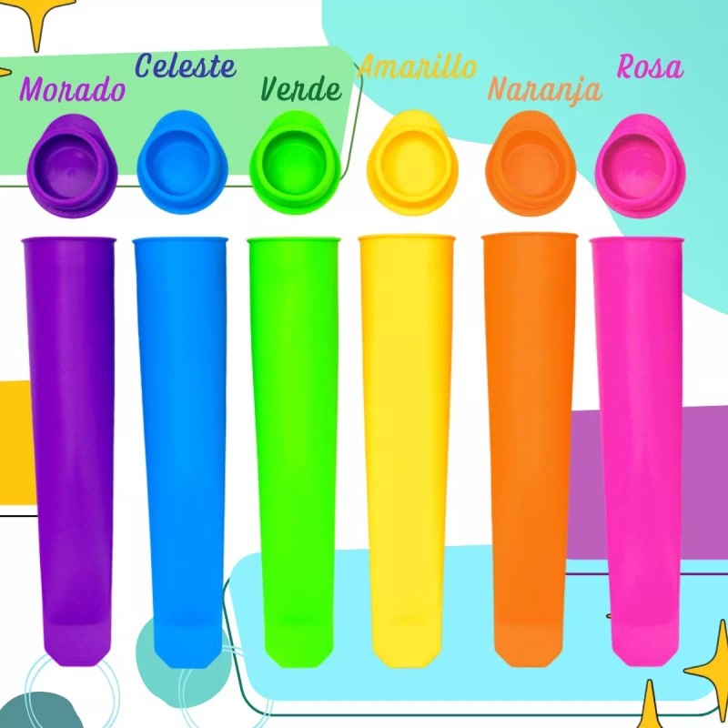 Veraly Moldes De Silicona Helados Paletas Reutilizable Hielo F