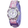 Ravel Girl's Hibiscus Flower Patterned Easy Fasten Strap Watch -