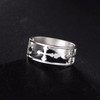 kkjoy Inspiration Cross Ring Stainless Steel Christian Faith Hope Love