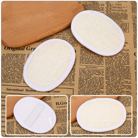 Healvian 6pcs Natural Exfoliating Loofah Pads for Body Scrubbing Soft Loofah Sponge Lanyard for Skin Cleaning and Gentle Exfoliation for Home Bathing
