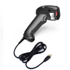 USB Laser Barcode Scanner Wired Handheld 1D Bar Code Scanner Reader Black