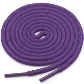 YJRVFINE Round Shoe Laces for Sneakers: Boot Hiking Athletic Dark Purple Shoelaces for Men&Women - 2 Pairs 43 Inch