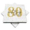 20 Napkins for 80th Birthday 33 x 33 cm White