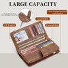 FALAN MULE Womens Leather Wallet Large Capacity Bifold RFID Blocking