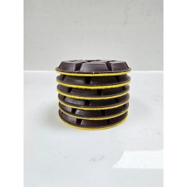BRILLA 4" METAL BOND Diamond Polishing PAD 100GRiT for Concrete Marble Granite Floor 6p