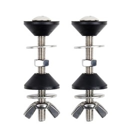 2PCS M6 Universal Toilet Tank to Bowl Bolts Kit, Heavy Duty Toilet Seat Bolts, 304 Stainless Steel Toilet Tank Replacement kit,Rustproof, Easy to Install