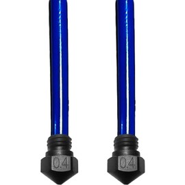 Hardened Steel Nozzle (0.4mm) High Temperature PTFE for All QIDI Tech 3D Printers All Sizes (2pcs) (X-Max/X-Plus/X-One/Qidi Tech I (Short))