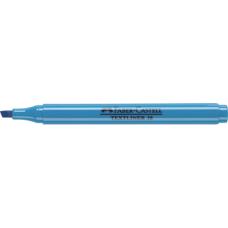Faber-Castell 157751 Box of 10 Textliner 38 Fluorescent Markers Blue