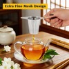 Meirivrn 2Pcs Stainless Steel Tea Infuser with Lid, Reusable Loose