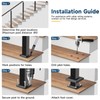 Gyykzz 2 Pack Aluminum Black Stair Cable Railing Post 36Inch,