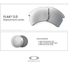 Oakley Original Flak 2.0 XL OO9188 Chrome Iridium Polarized REPLACEMENT Lenses + BUNDLE with Designer iWear Care Kit