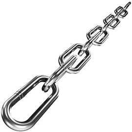 Stainless Steel Chain, Lsqurel 6.5ft 13ft Metal Chain Link Chain 1/4in Heavy Duty Chain Utility Chain Jack Chain for Home Outdoor Camping Hanging etc (1/4in-13ft)