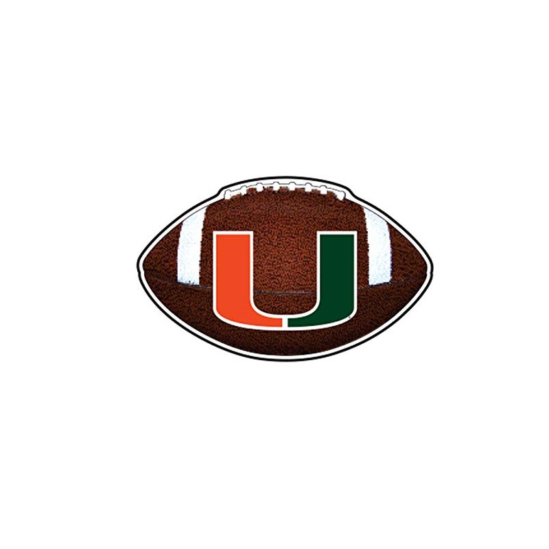 Craftique Miami Decal (U Football Decal (4''6''), 6 in)