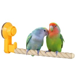 Suction Cup Bird Perch,Bird Window/Bath/Car/Travel Perch Stand for Bird Parrot Parakeet Cockatiel Conure Budgie Lovebirds