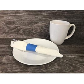 Raise Products Napkin Bands for Cloth Napkins with Self-Adhesive Safety Glue and Bond Paper Construction | Wedding, Birthday, Family Holiday Party, or Picnic (6" x 1.5") ((Royal) Blue, Pack of 500)