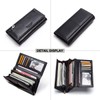 Contact's Women RFID Blocking Wallet Genuine Leather Zip Around Clutch