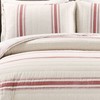 Lush Decor Farmhouse Stripe Reversible Cotton Quilt Set, 3 Piece
