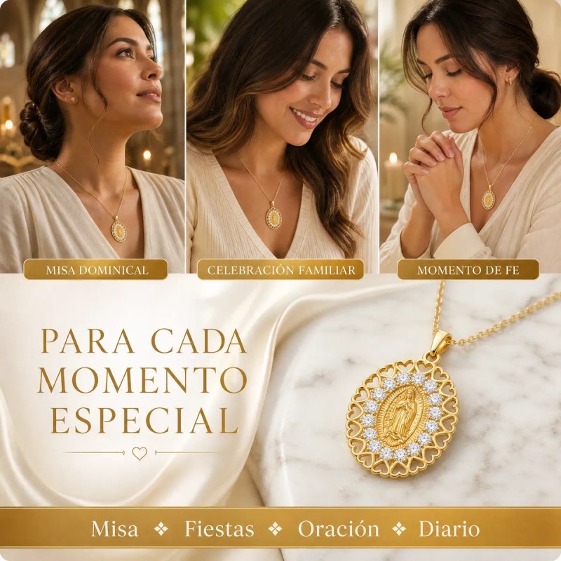 CLINKARD - Collar De Medalla Religiosa En Oro Un Detalle