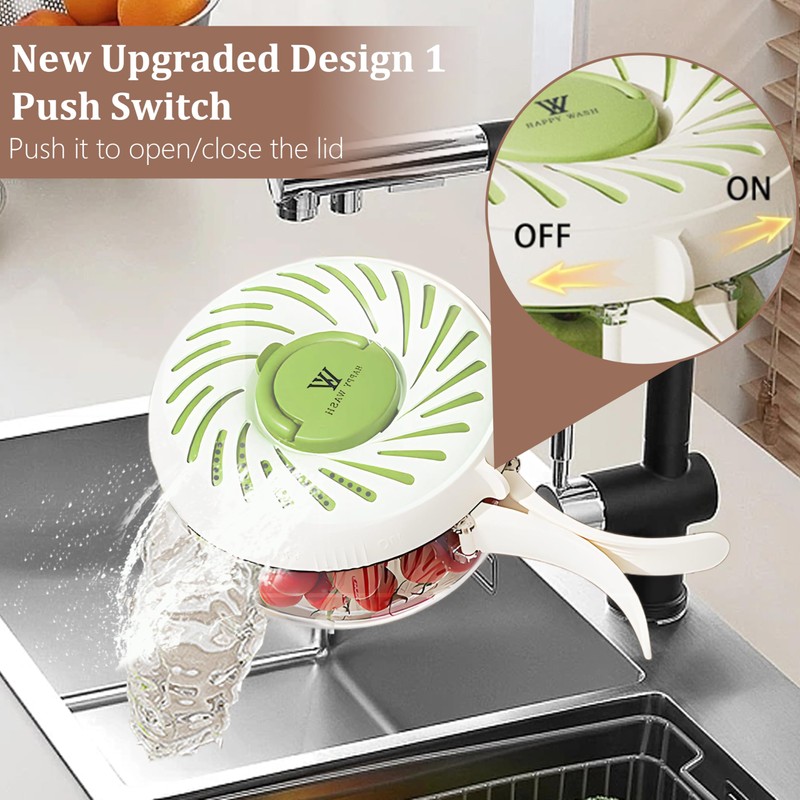2 Pcs Multi Purpose Drain Basket with Lid, Collapsible Handle