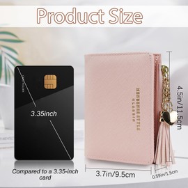 FuninCrea Leather Wallet, PU Small Purses for Women, Bifold Card Holder Small Purse with Zipper Coin Pocket, Multicard Women's Wallets Coin Purse for Cash, Cion, Card, Bill (Black-A)