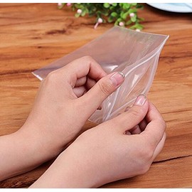2.4 Mil Heavy Duty Plastic Reclosable Zipper Bags Shipping Bags Poly Bag Storage Bags Dispenser Bag 3 x 7 Inch (8X18cm) Pack of 100