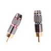 MagiDeal 2pcs RCA Connectors RCA Audio Video Adapter Brass with