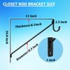 APOCHON 8 Pack Heavy Duty Closet Shelf & Rod Brackets