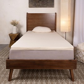 Foamma Dunlop Organic Latex Mattress Topper - Queen- Medium-Firm Foam Topper Made from 100% Organic Latex Foam - GOLS Certified, Durable, Cooling, and Breathable