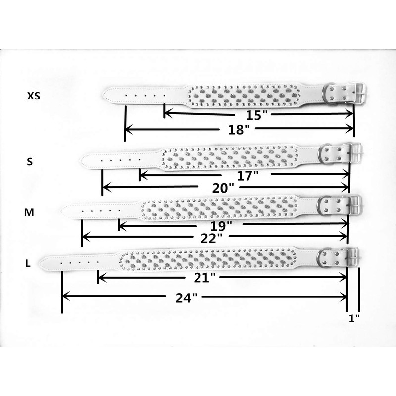 BTDCFY PU Leather Adjustable Spiked Studded Dog Collar 2"