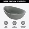 Dolonm Bathroom Vessel Sink, Concrete Vessel Bathroom Sink in Grey