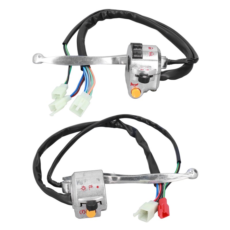 2pcs 22mm Motorcycle Drum Brake Handlebar Switch Left Right Aluminum