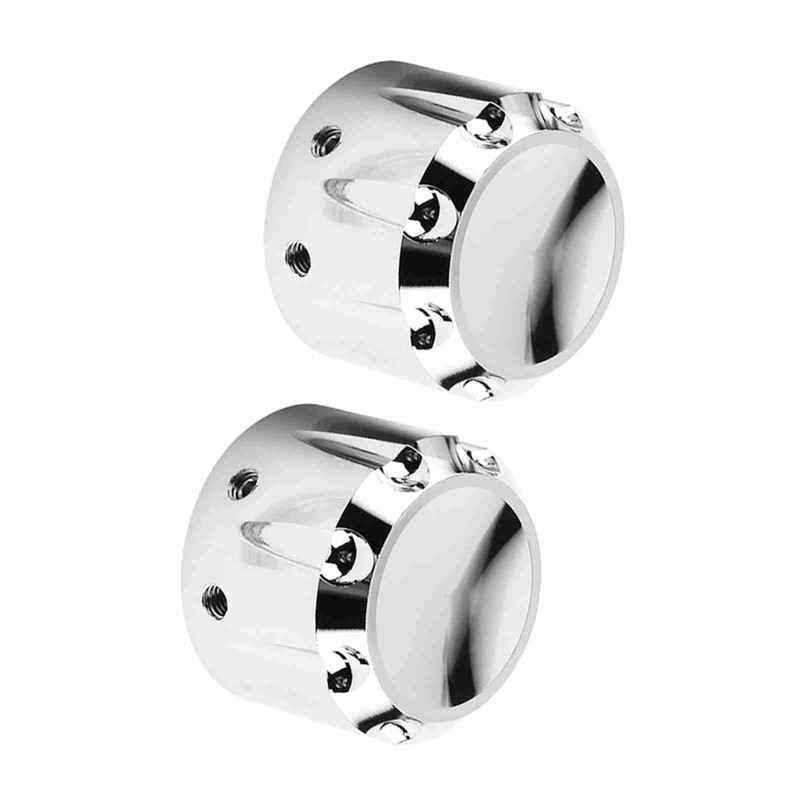 2pcs CNC Aluminum Motorcycle Front Axle Skull Nut Bolt Cover