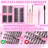Lash Clusters Kit, Natural 560 Pcs Cluster Eyelash Extensions Kit