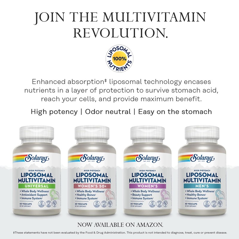 SOLARAY High Energy Multivitamin, No Iron, 1/Day, Timed-Release Formula, Whole