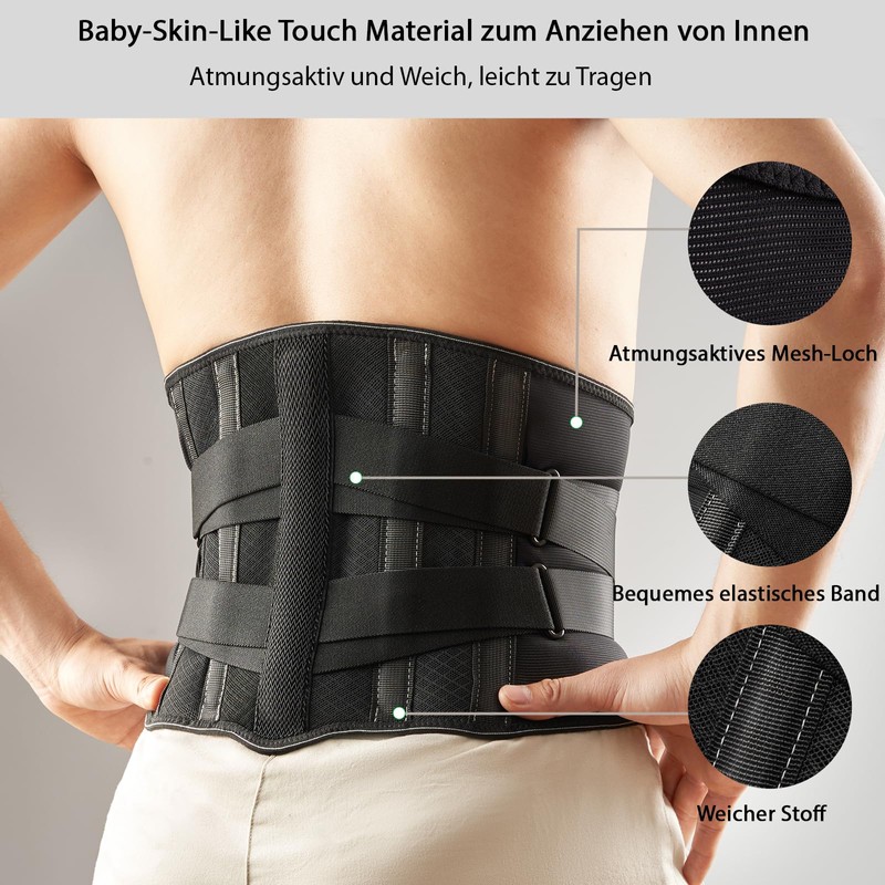 GINTRON Back Support Belt, Breathable Back Support for Men and