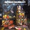 YSWOOD WORLD Miniature House Kit, Miniature Kit with Steam Train,
