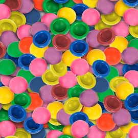 ArtCreativity Mini Poppers de 1 pulgada, paquete a granel de 144, juguetes de media bola emergentes en varios colores, juguetes retro de la vieja escuela de los años 90 para niños, regalos de fiesta de cumpleaños, rellenos de bolsas de regalo para niños 