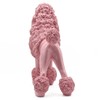 Lukitas Standing Pink Poodle Sculpture Decor, Decorative Dog Statue, Animal