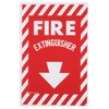 White Surface-Mounted Fire Extinguisher Cabinet with Pull-Panel for 10 lb.